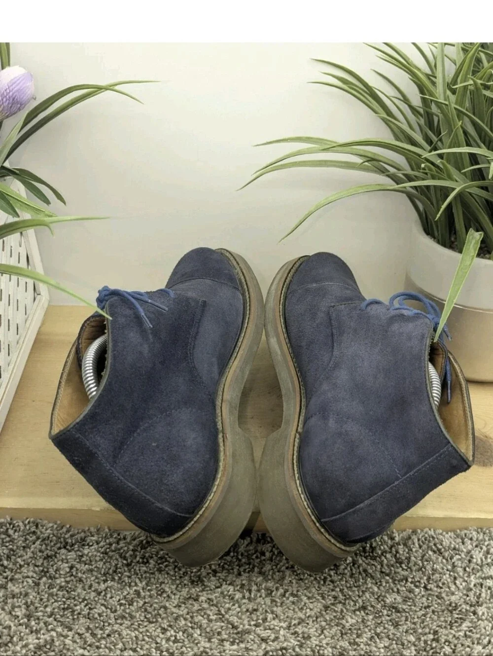 Marc Joseph Blue Suede Mens Size 9 Lace Up Chukka Boots
